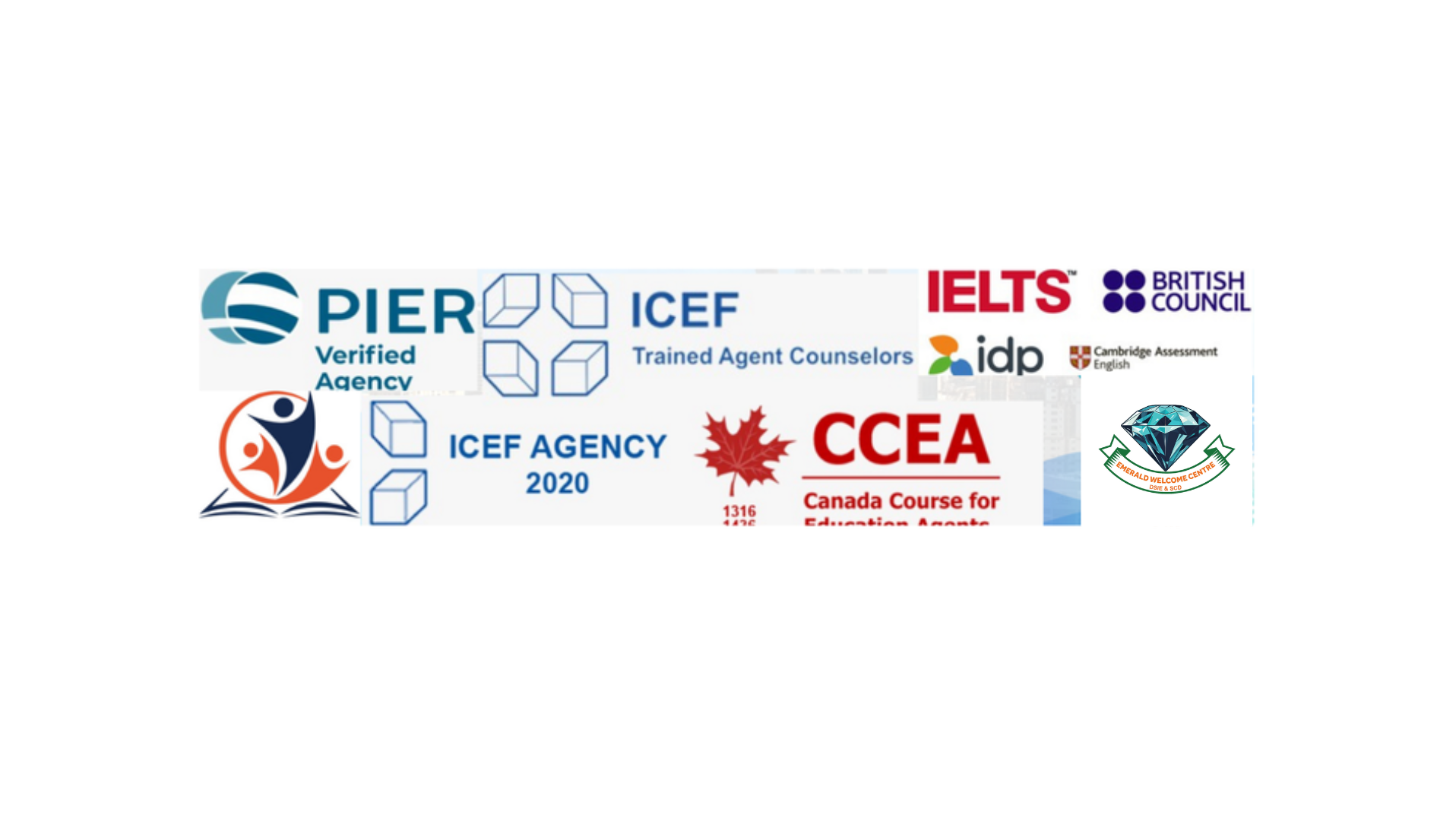 ACCREDITATIONS
Emerald Welcome Centre holds accreditations including PIER, ICEF, IELTS, British Council, IDP, and Cambridge Assessment English, and we follow the ICEF Code of Conduct for the Ethical Recruitment of International Students.